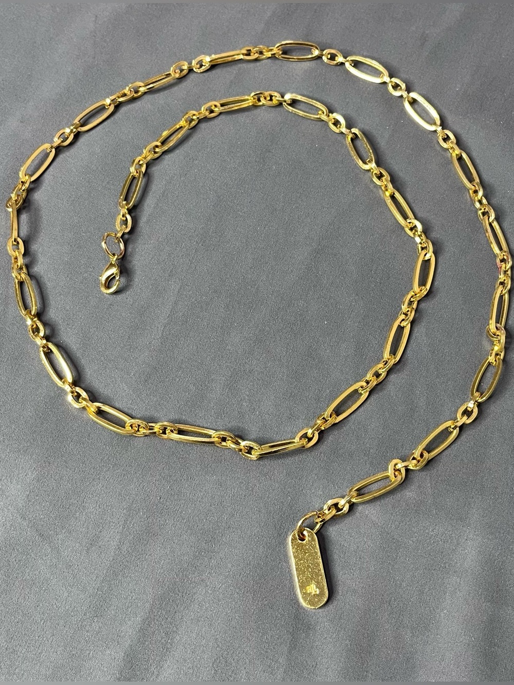 Ralph Lauren Gold Tone Vintage Chain Belt Designer Link Waist Accessory 44" Inch